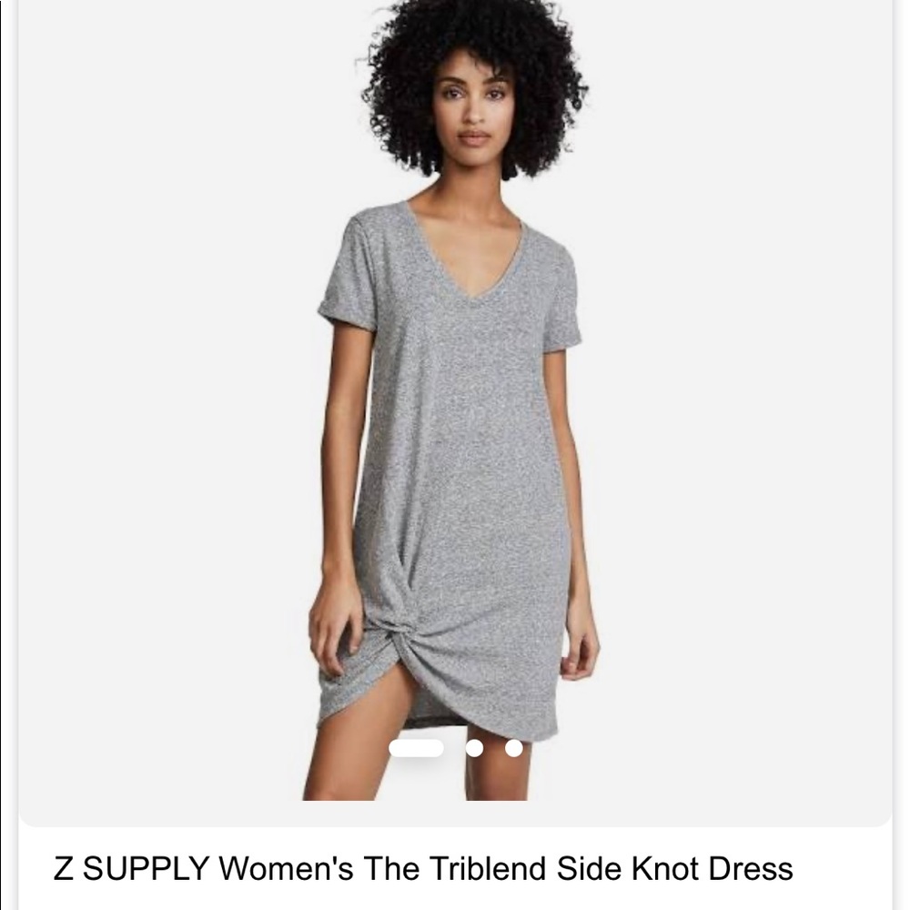 Z SUPPLY Triblend side knot dress - Gray